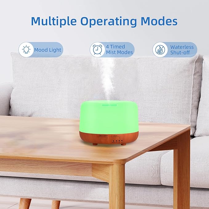 SPLITSKY 300ML Essential Oil Diffuser, Small Room Aromatherapy Diffuser - Image 6