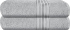 BOUTIQUO 100% Cotton 2 Pack Bath Towel Set 28x55, Eco-Friendly Large Bath Towels by BOUTIQUO