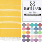 HAVLULAND Turkish Beach Towels, Oversized 40"x72" Turkish Bath Towel, Highly by Havluland