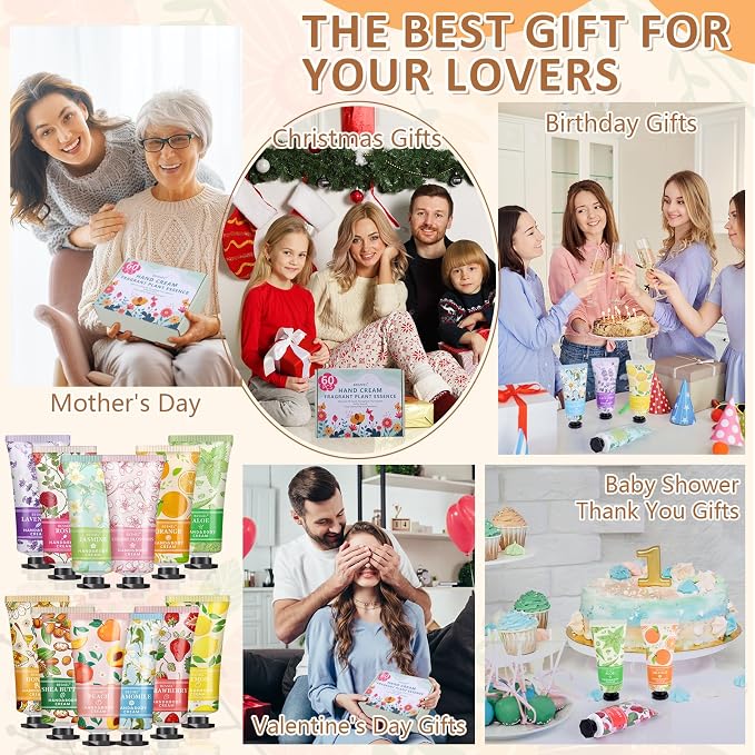 60 Pack Hand Cream Gift Set For Women, Mothers Day Gifts, Teacher Appreciation - Image 7