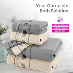 CASA COPENHAGEN X Line 6Pcs 100% Egyptian Cotton Large Designer Towels Gift - Image 2