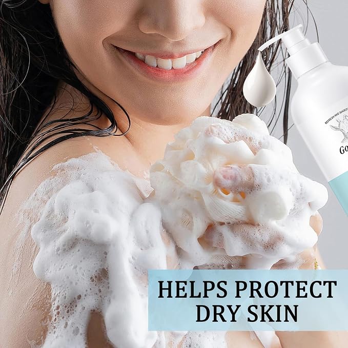 Goat Milk Body Wash, Gentle Silk Soft Foaming Milk Bath, Moisturizing Body - Image 6