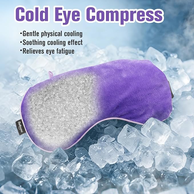 BeHoomi Heated Eye Mask, Weighted Sleep Mask Warm Compress - Image 3
