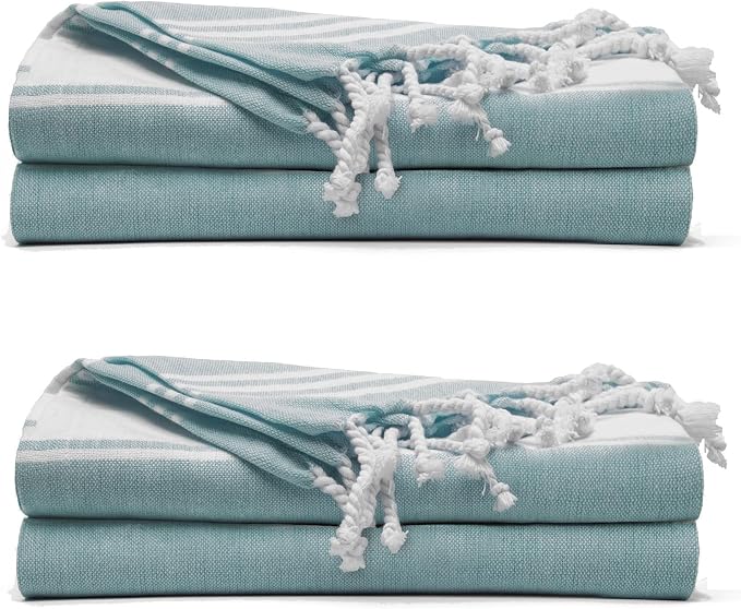 Cotton Turkish Beach Towel by 9Threads