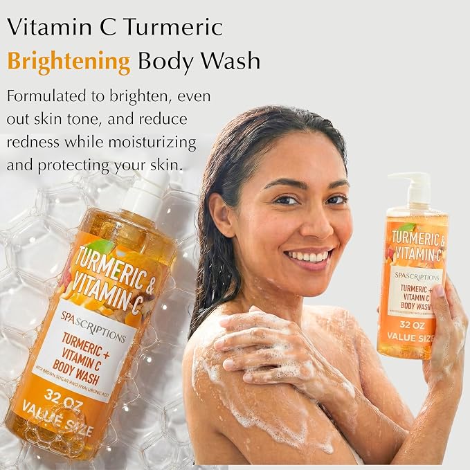 SpaScriptions Vitamin C & Turmeric Body Wash – Brightening Gentle Cleansing - Image 2
