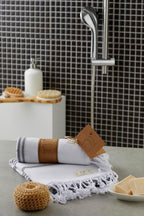 Hand Towels - Set of 2, Decorative Peshtemal Cotton Hand Towels - Image 8