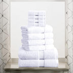 SUPERIOR Egyptian Cotton Pile 10 Piece Towel Set, Includes 2 Bath, 4 Hand - Image 2