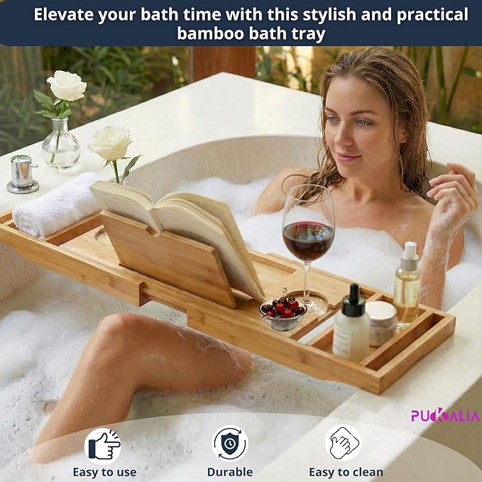 Bath Tray for Tub and Ergonomic Pillow Premium - Image 2