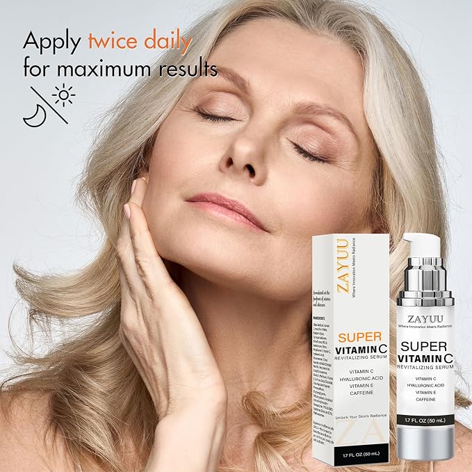 Super Vitamin C Face Serum for Mature Skin: Hydrating Brightening Formula - Image 7