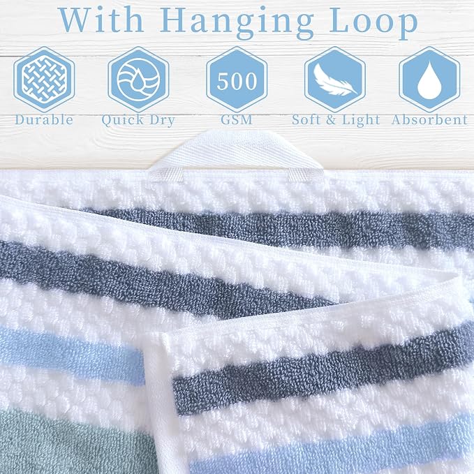 Waffle Towels for Bathroom-Quick Dry | Thick | Lightweight | 540GSM, Large Bath - Image 2