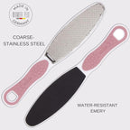 Made in Germany Double Sided Foot File Callus Remover, Stainless Steel and - Image 3