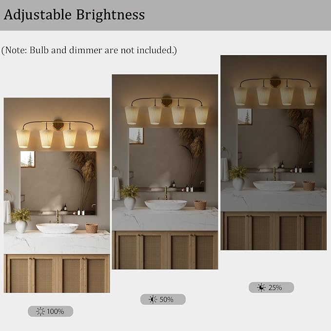 4-Light Bathroom Light Fixtures, Modern Light Fixture - Image 6