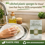 Natural Loofah Dish Sponges 4 Pack – 100% Plant-Based Luffa Scrubber - Image 5