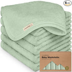 6-Pack Baby Washcloths – Soft Absorbent Viscose from Bamboo Washcloths by KeaBabies