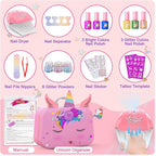 Kids Nail Polish Set for Girls, Nail Art Kit - Image 4