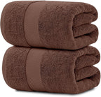 White Classic Luxury Soft Brown Bath Sheet Towels by WhiteClassic
