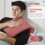 Calming Heat XXL Wide Massaging Vibrations Weighted Heating Pad by Sharper - Image 2