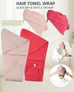 Textila 100% Cotton Hair Wrap Towels - Image 3