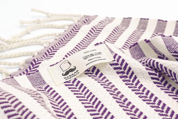 Bazaar Anatolia Turkish Beach Towel – 100% Cotton, Quick Dry, Sand Free Decor - Image 9