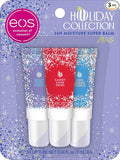 eos Holiday 24H Moisture Mini Super Balm Set, Sugar Plum Spritz, Candy Cane by eosproducts