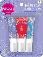 eos Holiday 24H Moisture Mini Super Balm Set, Sugar Plum Spritz, Candy Cane by eosproducts
