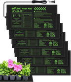 BN-LINK Seedling Heat Mats for Seed Starting 10" x 20.75", 6 Pack Waterproof by BN-LINK