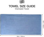 REDKISS Pack of 1 Jumbo Bath Sheet, 40 x 80 Inches Microfiber Oversized Bath - Image 4