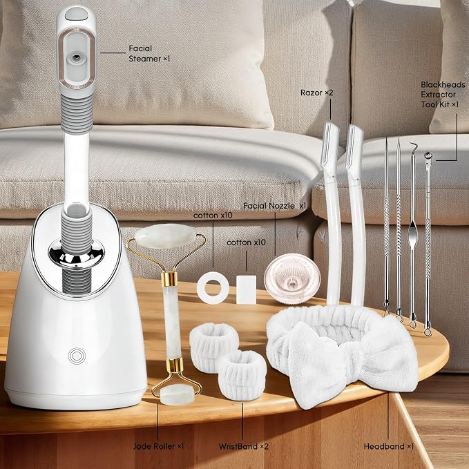 Pjordo Facial Steamer Spa Kit, Nano Ionic Face Steamer - Image 8