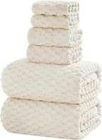 Extra Large Bath Towel Set of 6, Oversized Bath Sheet Super Soft Highly by NALIVO