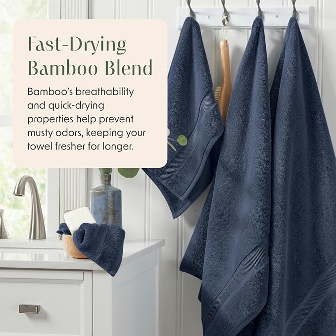Springtree Home Luxury Viscose from Bamboo Bath Towel Set of 4 | 35% Viscose - Image 3