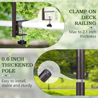 YINGYM Deck Bird Feeder Pole Porch Multi-Hooks Hanging Kit - Image 4