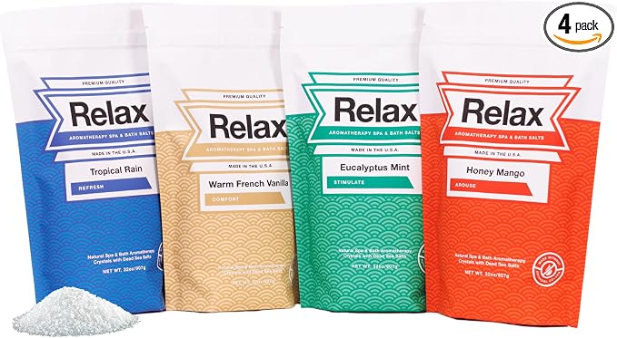Relax Spa & Bath Aromatherapy Bath Salts Variety Pack by RelaxSpaBath
