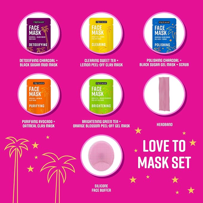 Freeman 14 Piece Love To Mask Variety Pack, Facial Masks - Image 4