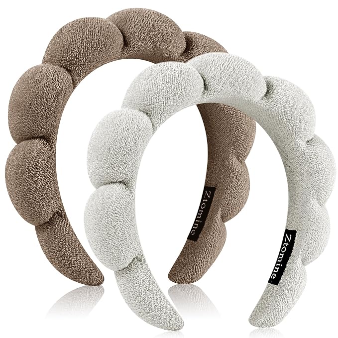 Ztomine Face Wash Headbands, Dark Khaki + Cement Ash by Ztomine
