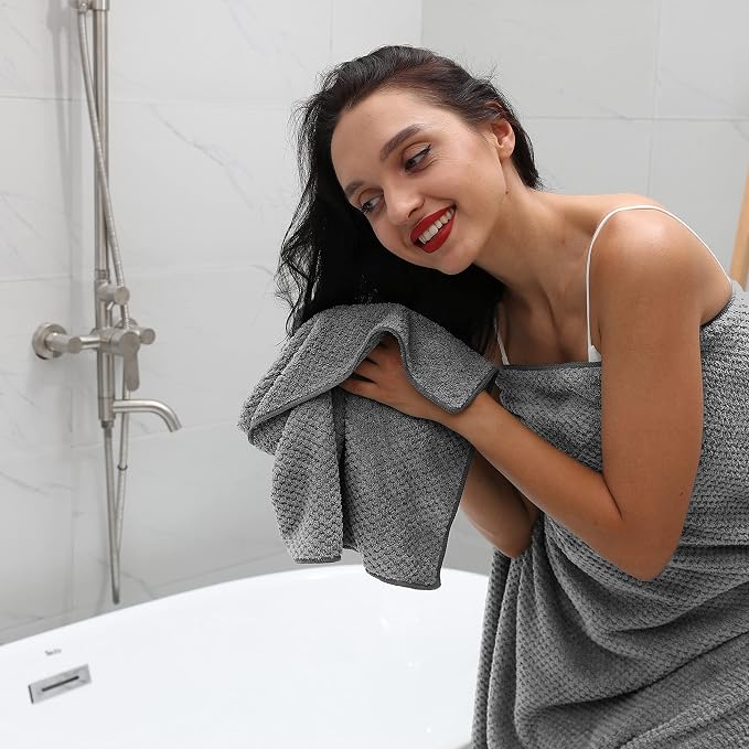 Smuge 2 Piece Hand Towels Set, 100% Microfiber - Image 5