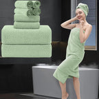 8 Piece Bathroom Towel Set Green |2 Oversized Large Bath Towels Sheet, 2 Hand by MAGGEA