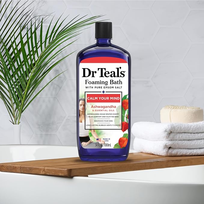 Dr Teal's Foaming Bath with Pure Epsom Salt, Ashwagandha, 34 fl oz - Image 5