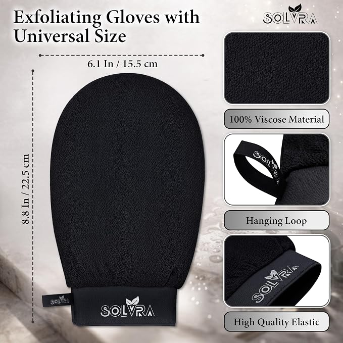 Exfoliating glove for Shower & Exfoliating body scrubber – 100% Vegan Viscose - Image 2