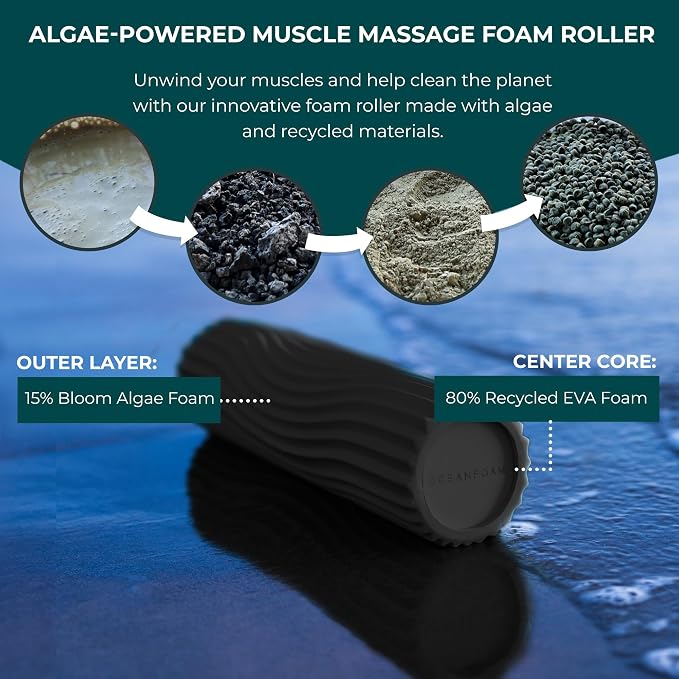Oceanfoam Ripple Travel Foam Roller Firm Mini Foam Roller - Image 7