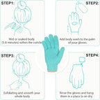 Evridwear Exfoliating Glove Shower Gloves Exfoliate Dead Skin - Image 5