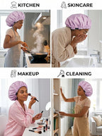 Aquior Shower Cap, Extra Adjustable Shower Caps - Image 9