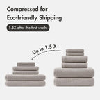 Madison Park Bathroom Towel Set of 6 Diagonal Ribbed, 500 GSM - Image 10