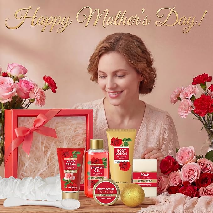 Spa Luxetique Gifts for Women 8pcs of Romantic Rose Gift Set for Women Bath and - Image 2