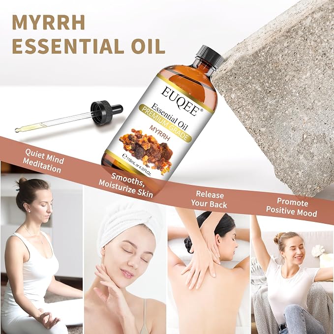 EUQEE Myrrh Essential Oil, Premium Myrrh Oil - Image 3