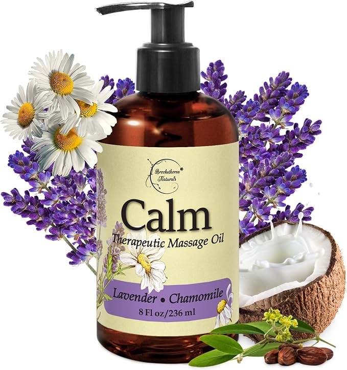 Calm Massage Oil for Massage Therapy by BrookethorneNaturals