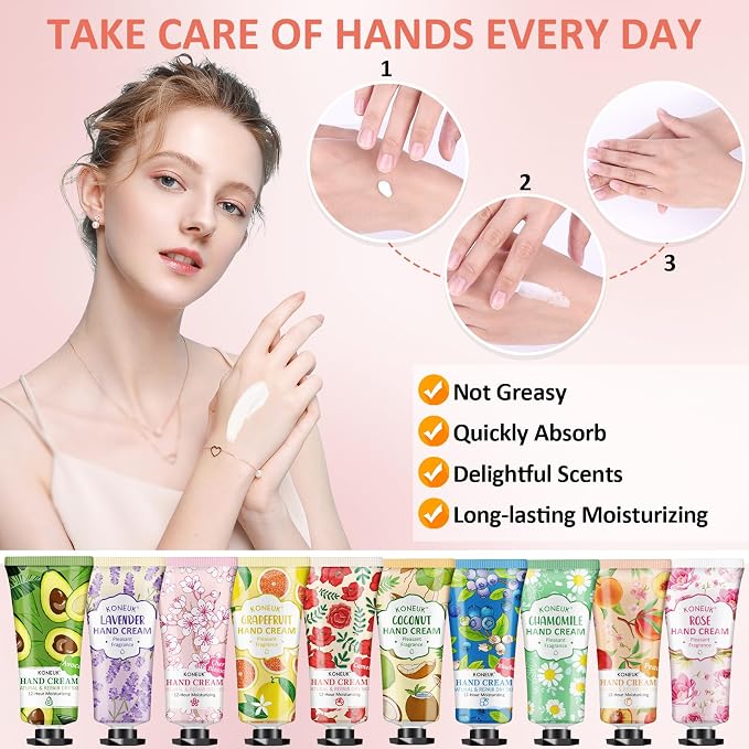 KONEUK 112 Pack Moisturizing Hand Cream Set, Mothers Day Gifts - Image 4