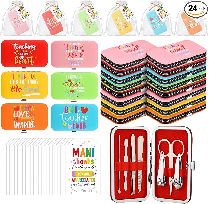 24 Sets Teacher Appreciation Manicure Gifts by Lanties