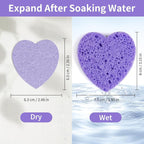 100-Count Compressed Facial Sponges, Heart Shape Face Sponge - Image 5