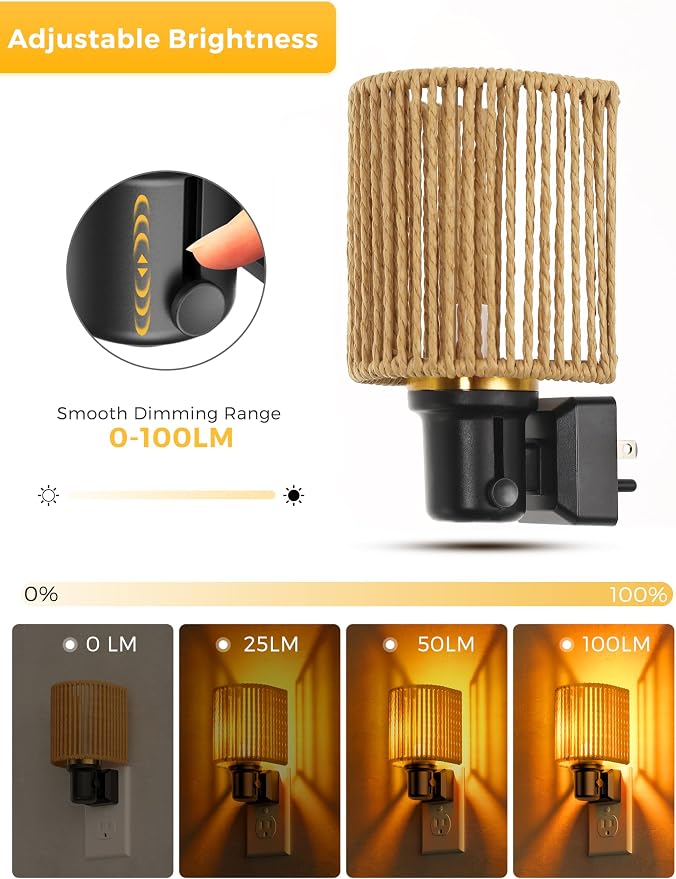 L LOHAS LED Night Lights Plug into Wall, Dimmable Night Light - Image 2