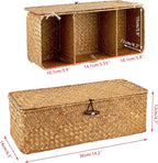 Sumnacon Small Woven Basket for Shelf, Wicker Shelves Storage Baskets - Image 4
